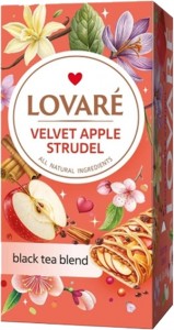  Чай Lovare Velvet Apple Strudel чорний 24 пак.