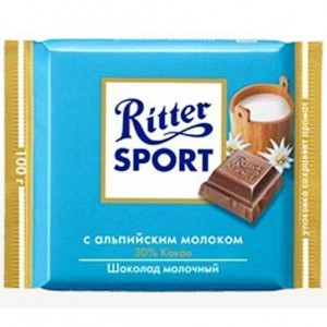 Шоколад Ritter Sport молочный с альпийским молоком 100г