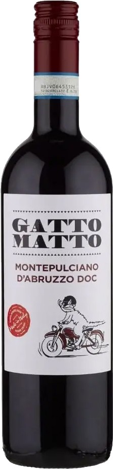 Вино Gatto Matto Montepulciano d`Abruzzo червоне сухе 12,5% 0,75 л