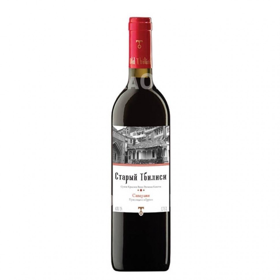 Вино Саперави Старый Тбилиси красное сухое 11-14,5% 0,75л