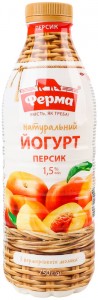 Йогурт Ферма Персик натуральный 1.5% 750г