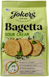Багет пшеничний Jokers Сметана та зелень сушений 75г