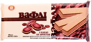 Вафли ХБФ на фруктозе с какао 130 г
