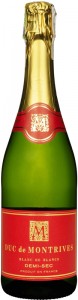 Вино ігристе Duc de Montrives Blanc de Blancs Demi-Sec напівсухе біле 11% 0,75 л 