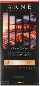 Шоколад Arne Caramel fantasy молочный с кусочками карамели и морской солью 31% 100г