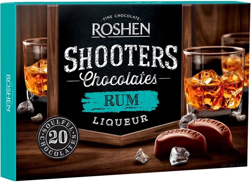 Цукерки Roshen з ромом та лікером 150 г