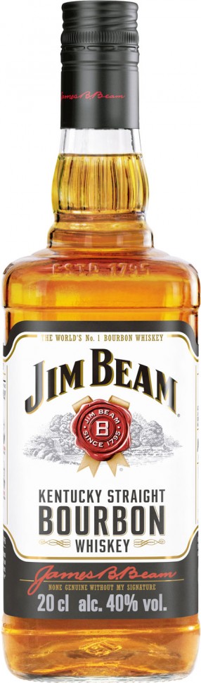 Віскі Jim Beam White 4 роки витримки 40% 0,2л