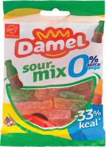 Конфеты жевательные Damel Sour mix без сахара 90 г