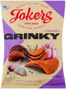 Грінки житньо-пшеничні Jokers Часник 80г