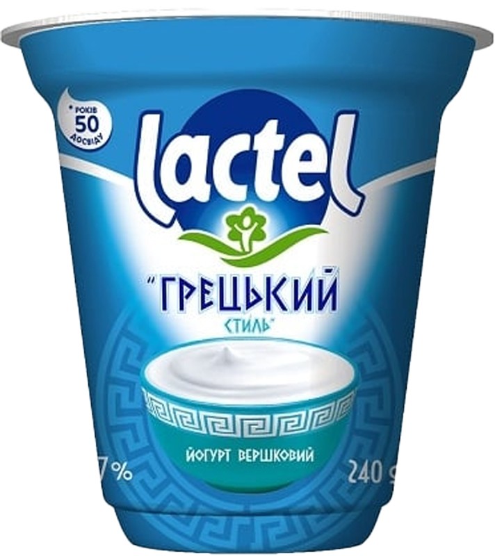 Йогурт Lactel Грецький вершковий 7% 230г