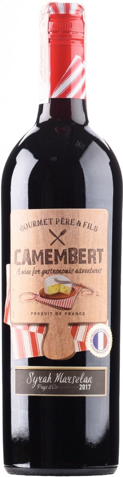 Вино Gourmet Pere&Fils Syrah Marselan Camembert червоне напівсухе 13.5% 0.75 л