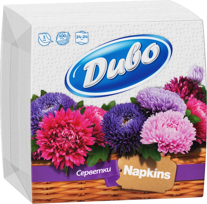 Серветки Диво паперові 24*24см 100 шт/уп