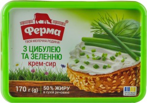 Крем-сир Ферма з цибулею та зеленню 50% 170г 