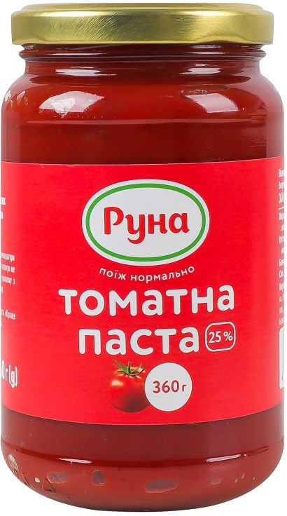 Томатная паста Руна 25% 360 г