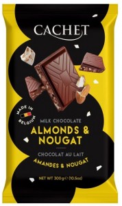 Шоколад молочный Cachet Миндаль и Нуга 300 г