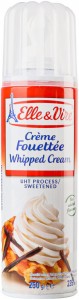 Вершки Elle&amp;Vire збиті солодкі 27% 250г