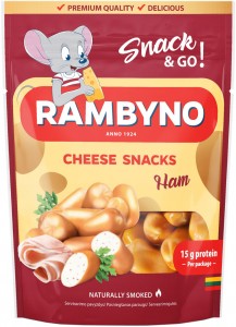 Сир Rambyno плавлений копчений з шинкою 45% 75г