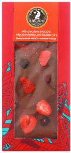 Шоколад молочный SHOUD'E с клубникой и ежевикой 100 г