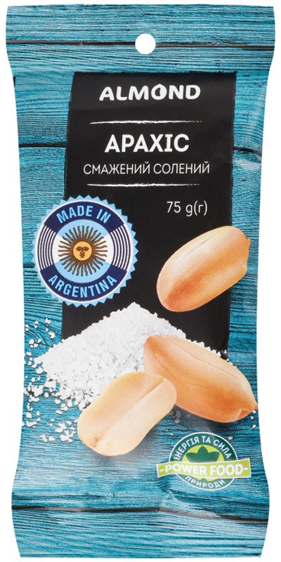 Арахис Almond жареный соленый 75г