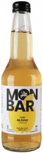Сидр Monbar Яблуко напівсухий газований 4,4% 0,33 л