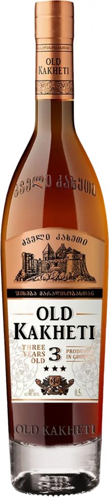 Бренди Old Kakheti 3 звезды 40% 0.5 л