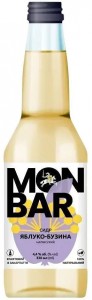 Сидр Monbar Яблуко-бузина напівсухий газований 4,4% 0,33 л