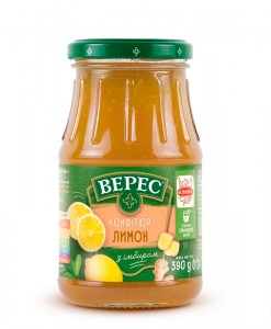 Конфітюр Лимон з імбиром 390г Верес