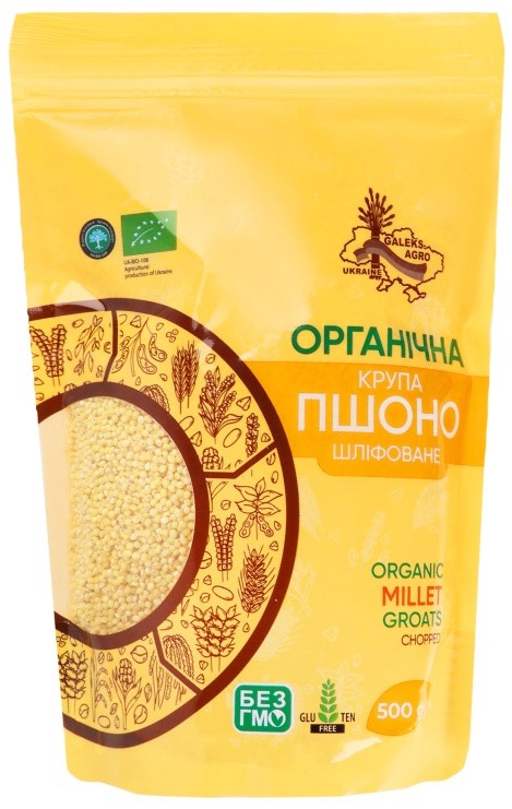 Крупа Galeks-Agro пшено шлифованное органическая 500г