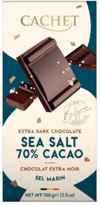 Шоколад черный Cachet 70% с морской солью 100 г