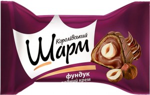 Конфеты АВК Королевский Шарм с целым фундуком и шоколадным кремом