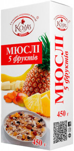 Мюслі Козуб 5 фруктів 450 г