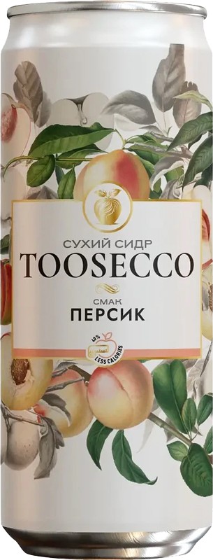 Сидр сухой Toosecco Персик  5% 330 мл