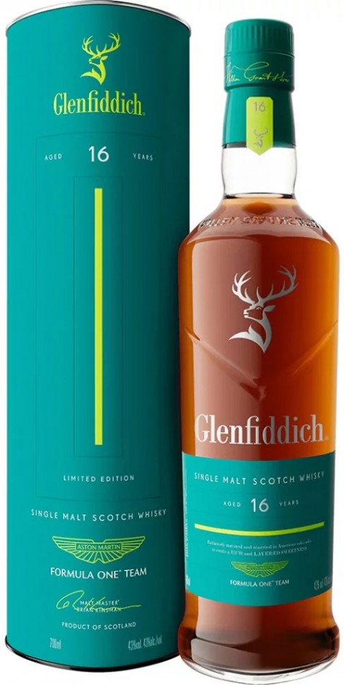 Виски односолодовый Glenfiddich Aston Martin F1 16 лет 40% 0,7 л