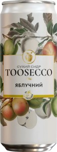 Сидр сухий Toosecco Яблуко 5% 330 мл