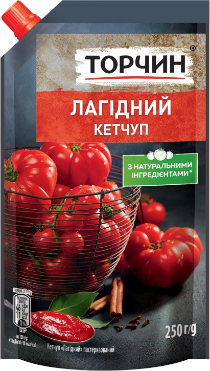 Кетчуп Торчин Лагідний пастеризований 250г