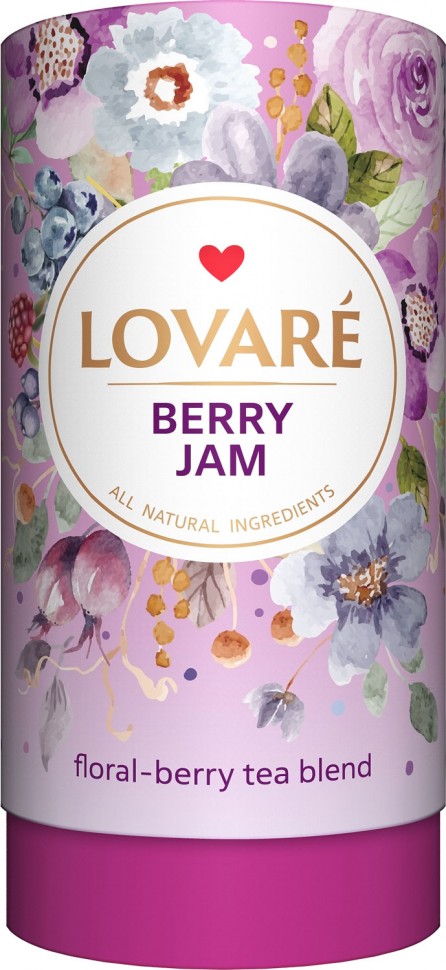 Чай Lovare Berry Jam квітково-ягідний з ароматом вишні, малини та смородини 80г