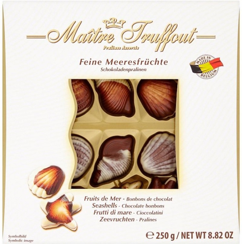 Конфеты Maitre Truffout Пралине Морские ракушки белые 250 г
