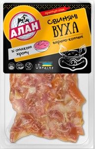 Вуха свинячі Алан зі смаком хрону в/к 