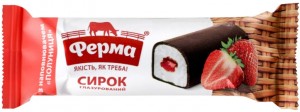 Сырок глазированный Ферма клубника 23% 36г