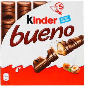 Вафлі Kinder Bueno із молочно-горіховою начинкою покриті молочним шоколадом 107.5г