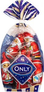 Конфеты ONLY Санта Клаус молочный шоколад 100г