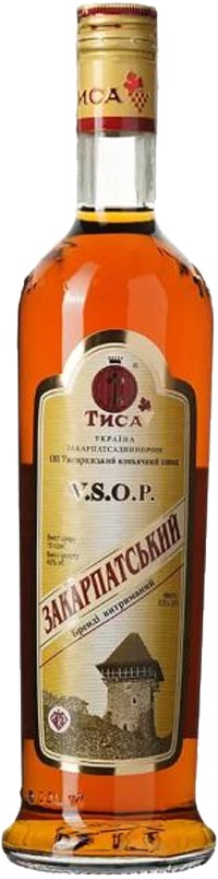 Бренди Тиса Закарпатский VSOP 40% 0,5л