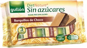 Вафлі Gullon без цукру зі смаком шоколаду 180г