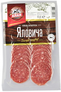 Ковбаса Алан Яловича с/к в/г нарізка 80 г