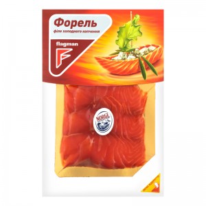 Форель филе Flagman кусочки х/к в/у 100г