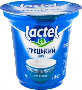 Йогурт Lactel Грецький стиль вершковий 7% 230г