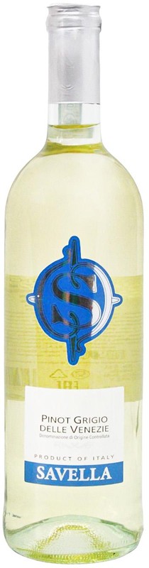 Вино Savella Pinot Grigio Veneto біле сухе 11,5% 0,75л