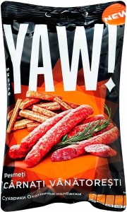 Сухарики Yaw со вкусом охотничьих колбасок 60 г