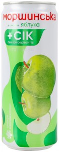 Напиток безалкогольный Моршинская негазированный соковмісний со вкусом яблока 0,33л