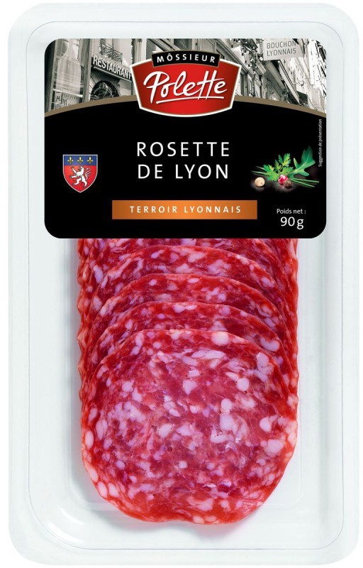 Колбаса Mossieur Polette Rosette de Lyon нарезка 90 г